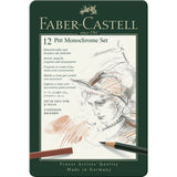 Faber Castell Pitt Monochrome Set - Tin of 12 - thestationerycompany.pk