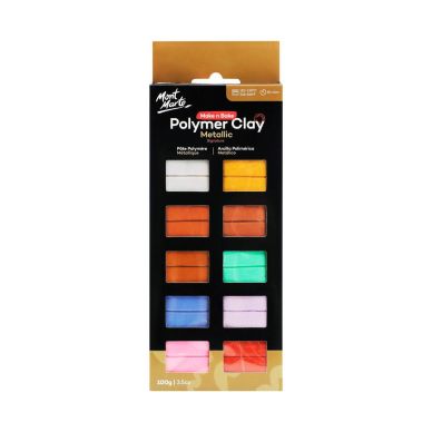 Mont Marte Polymer Clay Metallic Color Pack of 10