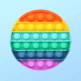 Pop It Fidget Rainbow Round Toy