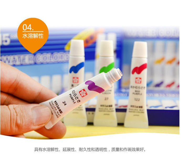 Sakura Mat Watercolor Pack of 12-24 5ml Tube - thestationerycompany.pk