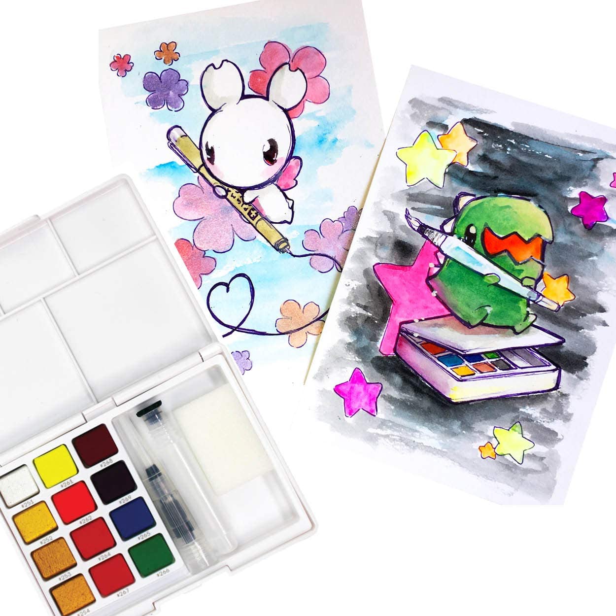 Sakura Koi Neon Watercolor Set Of 12 - thestationerycompany.pk