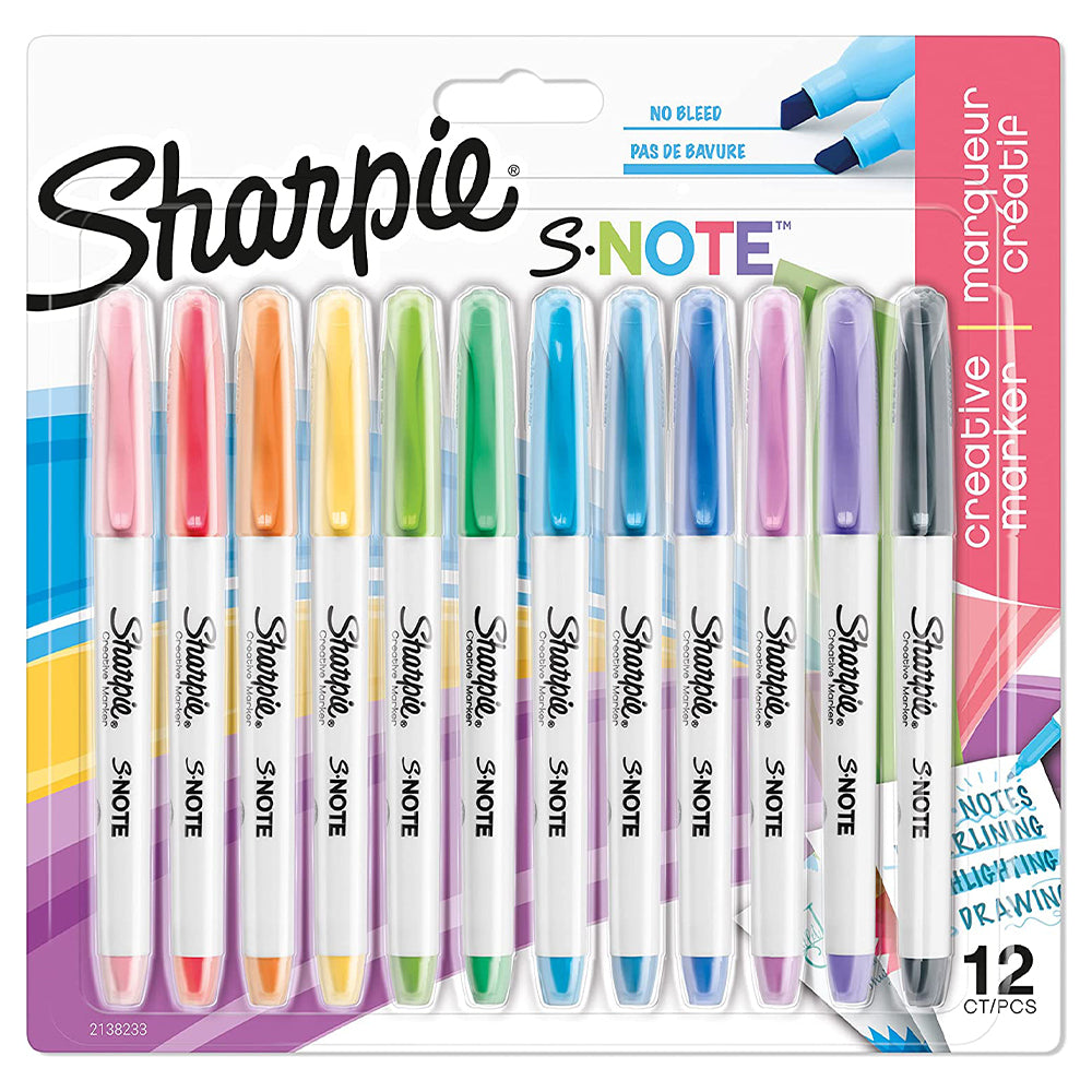 Sharpie S-Note Creative Coloring Marker Pack of 12
