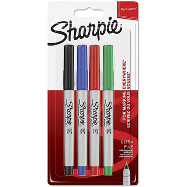 Sharpie Ultra Fine Permanent Marker Pack of  4
