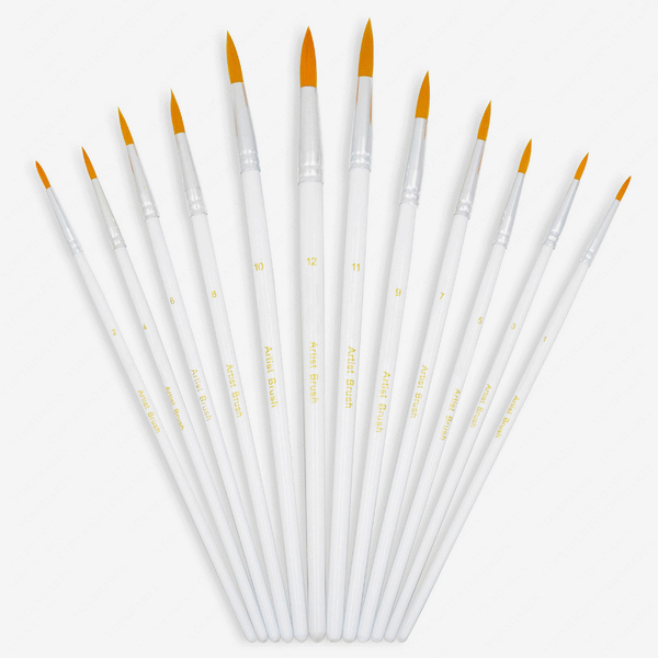 Giorgione Round Artist Brushes Pack of 12