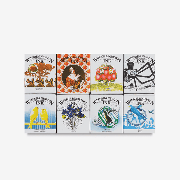 Winsor Newton Drawing Ink Henry Collection Pack Of 8 - thestationerycompany.pk