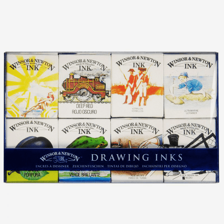 Winsor Newton Drawing Ink William Collection Pack Of 8 - thestationerycompany.pk