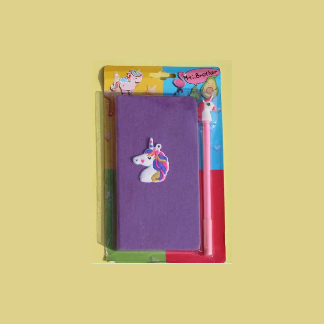 Unicorn Hard Cover Journal Notebook With Gel Pen