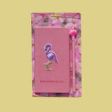 Flamingo Journal Notebook With Cute Pen