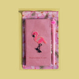 Flamingo Journal Notebook With Cute Pen
