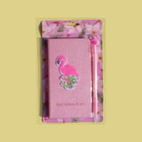 Flamingo Journal Notebook With Cute Pen