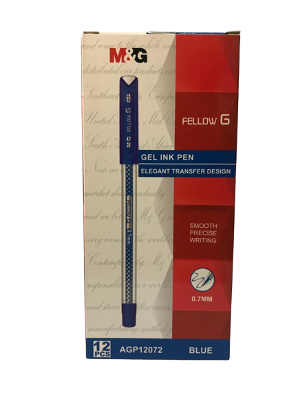 M&G Fellow Gel Pen Pack of 12 AGP12072 Blue