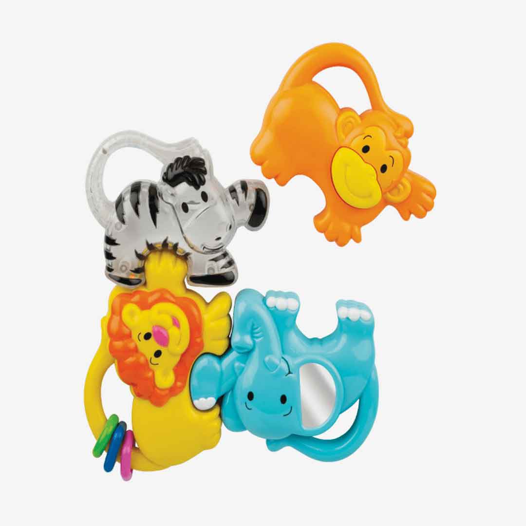 Winfun Rattle Puzzle 4 in 1 Jungle Animals 0633