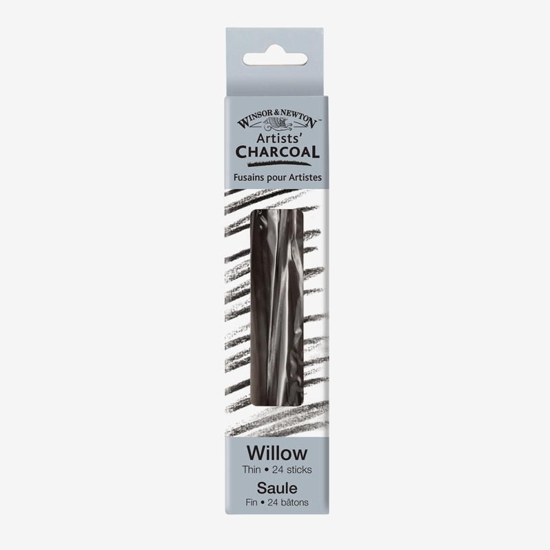 Winsor Newton Watercolor Willow Charcoal No.5 Medium 24 Sticks - thestationerycompany.pk