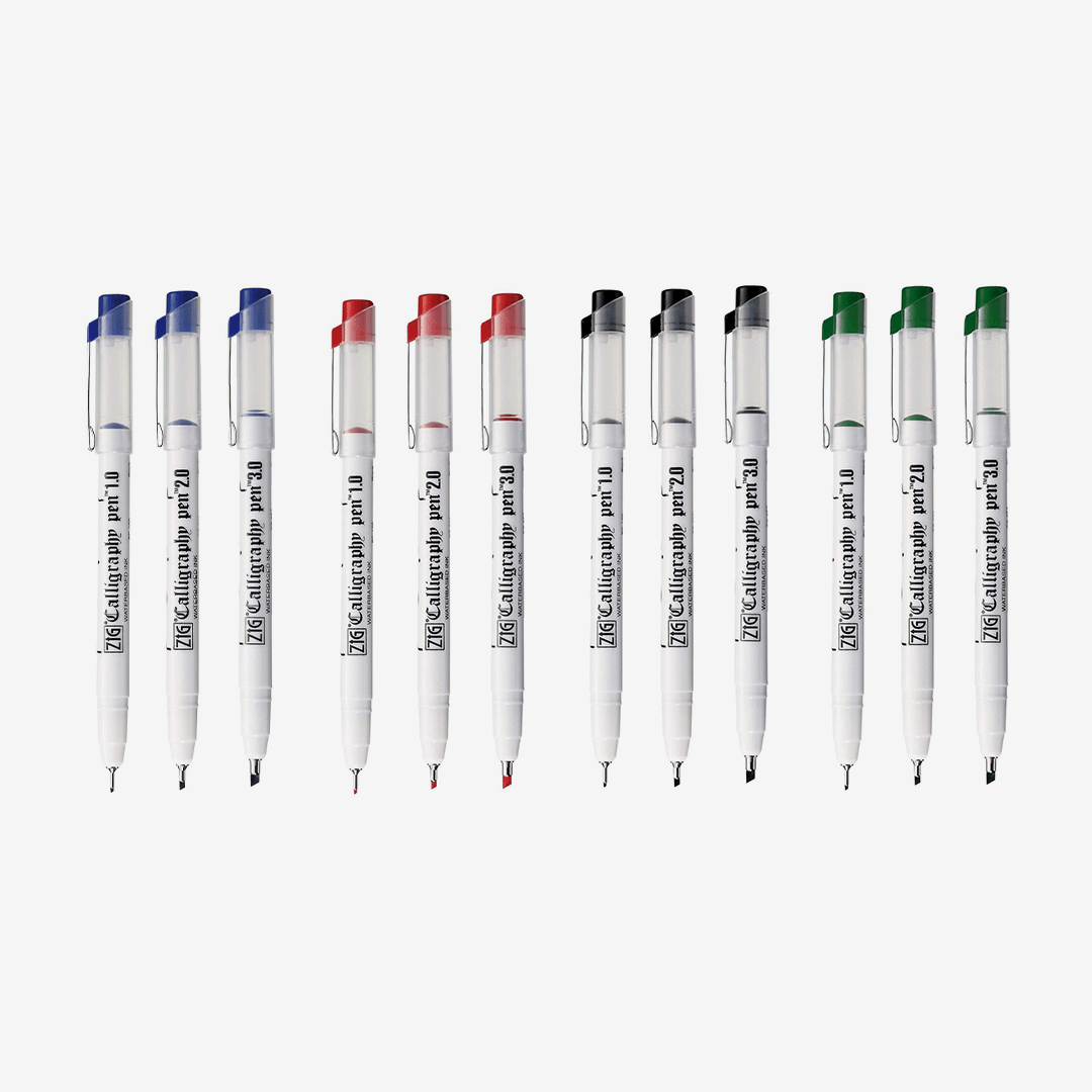 Zig Calligraphy II Pigment Marker, Set of 24