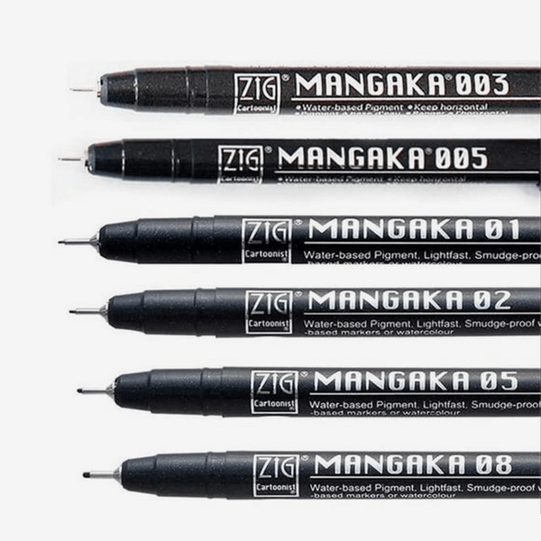 Zig Mangaka Drawing Pen Black