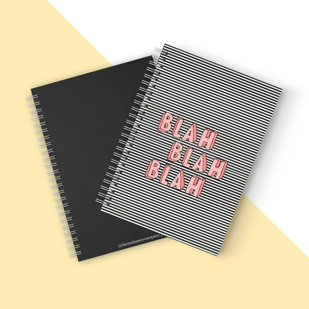 Blah-Blah-Blah Cover Spiral Notebook Style One