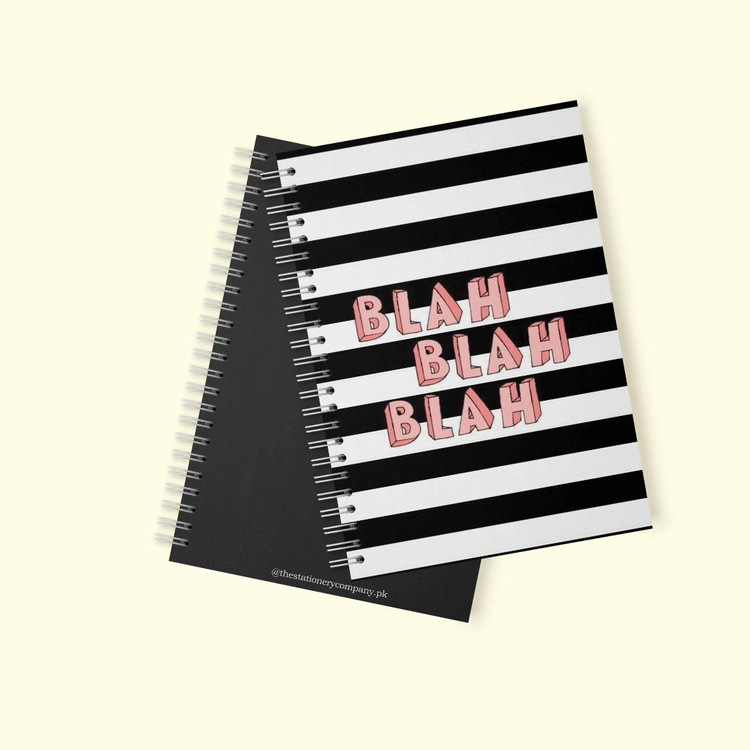 Blah-Blah-Blah Cover Spiral Notebook Style Two