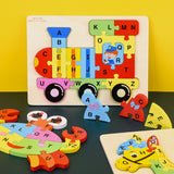 Train ABC Puzzle Wooden Learning Toys