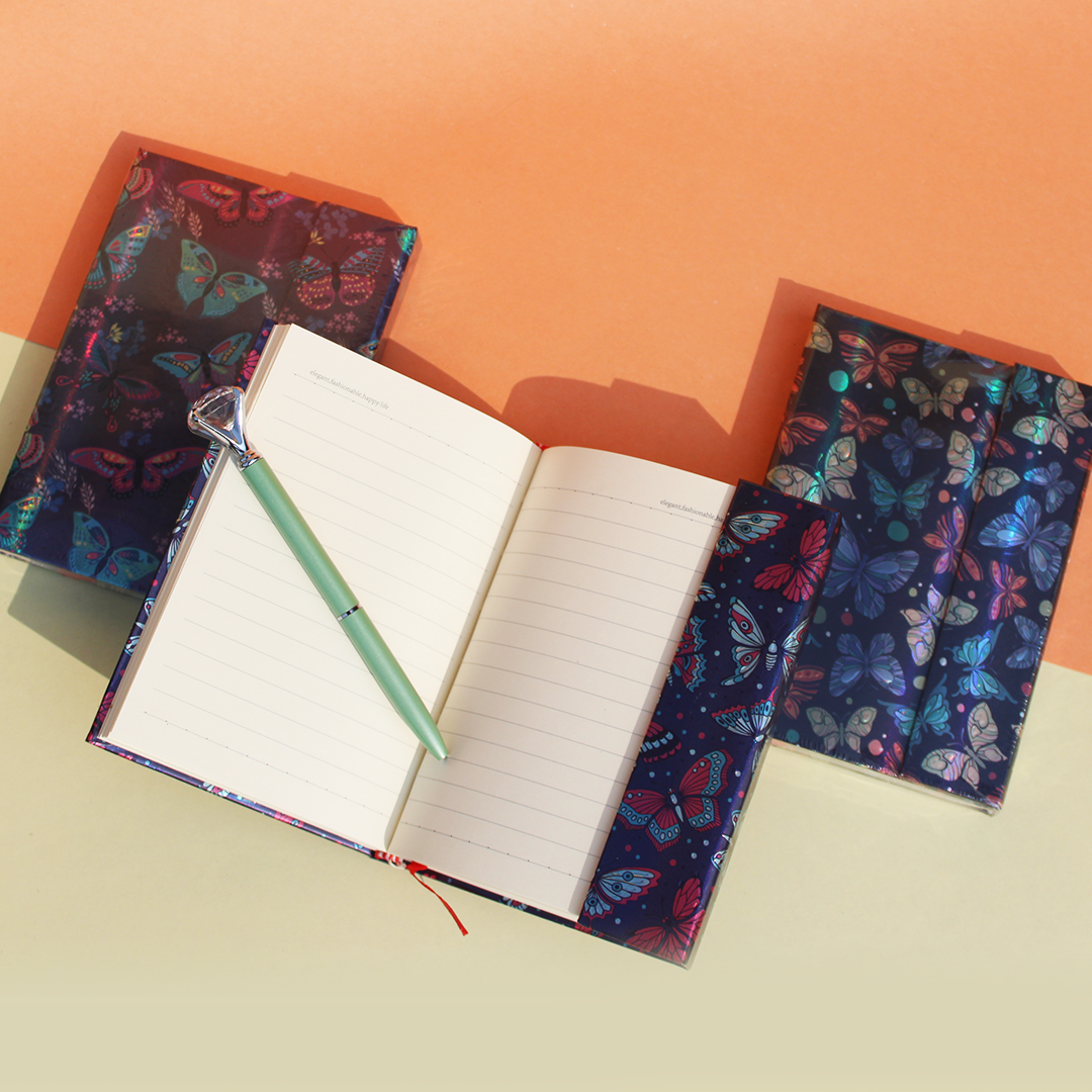 Butterfly Foil Journals Notebook