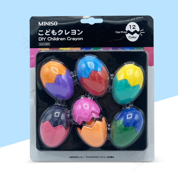 Egg Crayons 6pcs 12colors