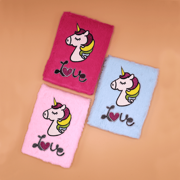 Unicorn Love Fur Journals Notebook - thestationerycompany.pk