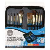 Daler Rowney Simply Natural Hairs Brush Set With Zip Case - thestationerycompany.pk