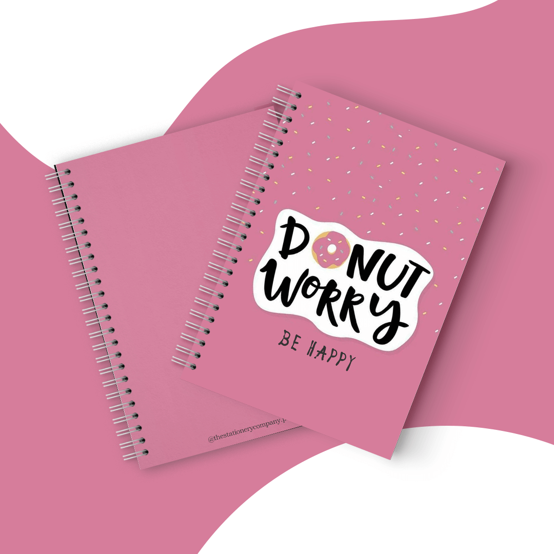 Donut Worry Be Happy Spiral Notebook