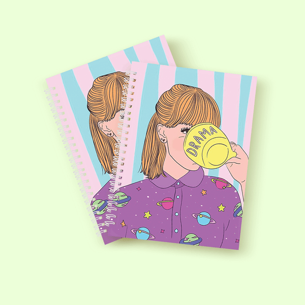 Drama Girl Cover Spiral Notebook