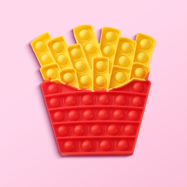 Pop It Fidget Rainbow Fries Toy