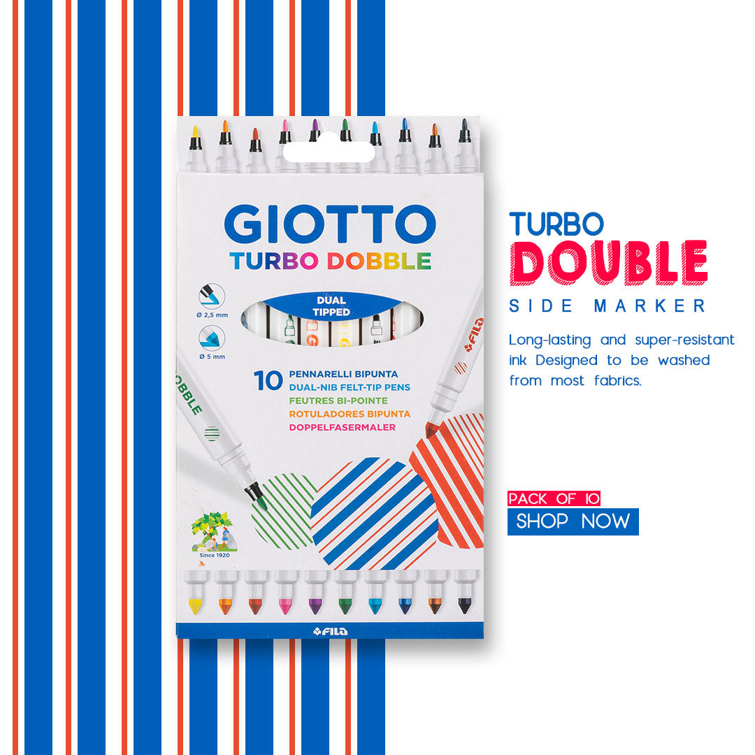 Giotto Turbo Double Tip Color Marker Set Of 10