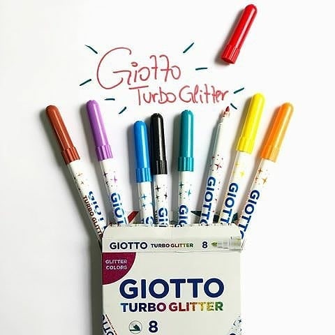 Giotto Turbo Glitter Color Marker Set Of 8 Pcs - thestationerycompany.pk