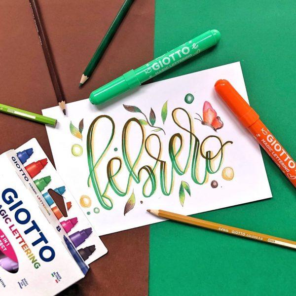 Giotto Magic Lettering Color Marker Pack Of 8pcs - thestationerycompany.pk