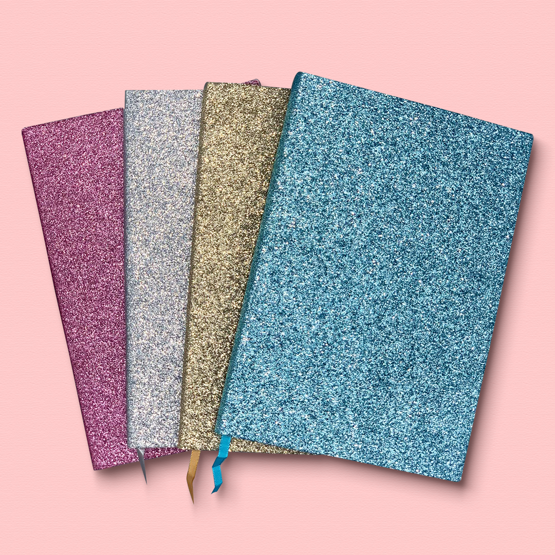 Shiny Glitter Style  Soft Cover journal Notebook