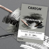 Canson Graduate Mixed Media Pad Grey 220 gsm.