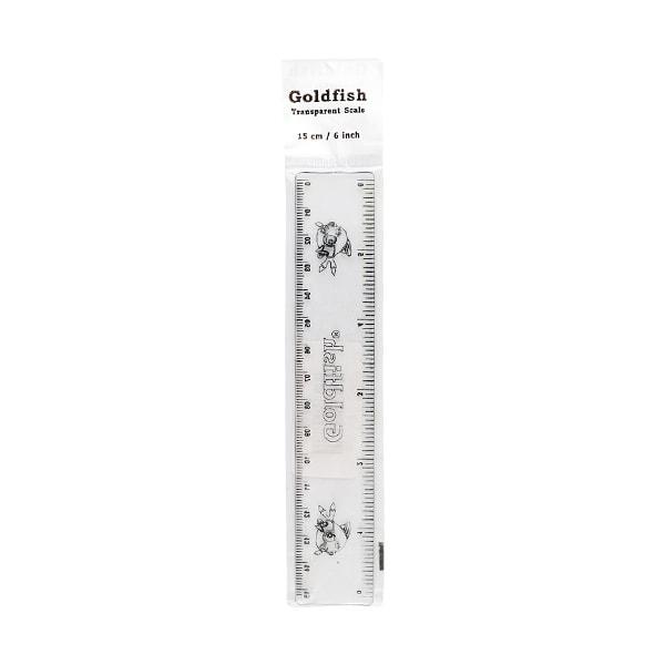 Goldfish Transparent Ruler 15cm - thestationerycompany.pk
