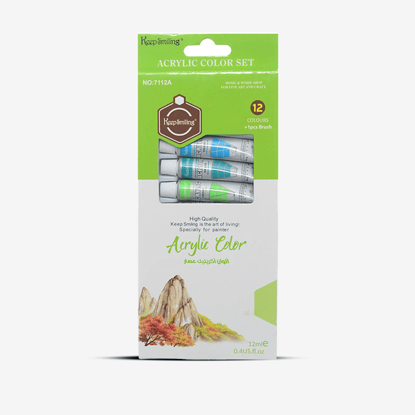 Keep Smiling Acrylics Paints Tubes Pack Of 12