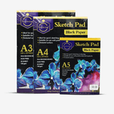 Keep Smiling Black Paper Sketch Pads