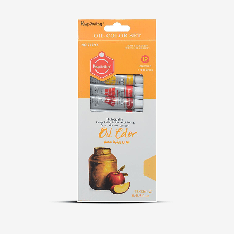 Keep Smiling Oil Paints Tubes Pack Of 12 - thestationerycompany.pk