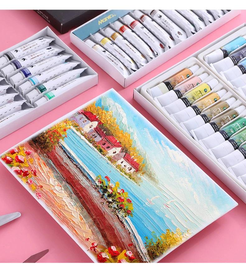 Maries Oil Colour Set 12 Pieces - thestationerycompany.pk