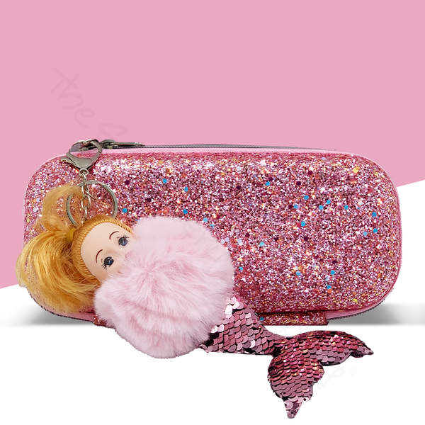 Mermaid Glitter Pencil Case For Girls