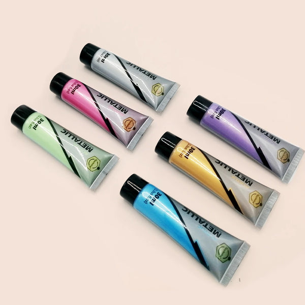 Keep Smiling Metallic Acrylic Paint 30ml Pack of 6
