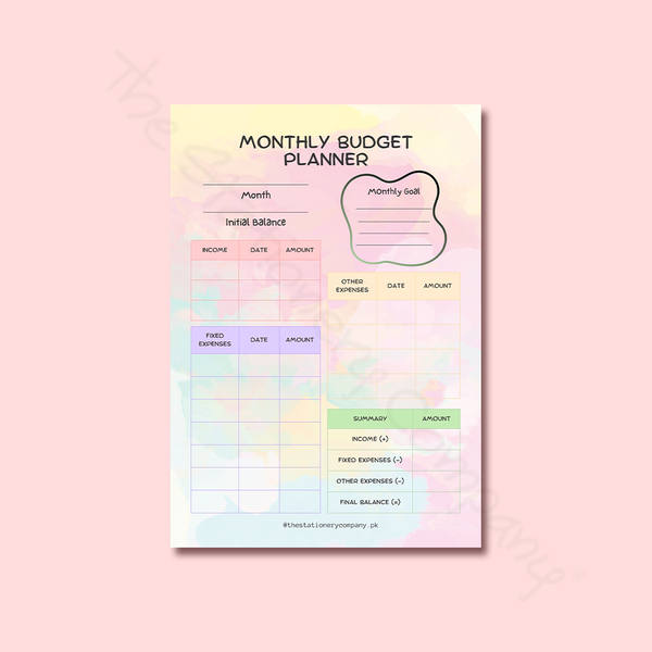 Monthly Budget Planner