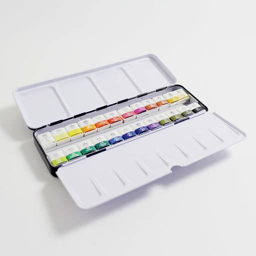 MUNGYO Professional Watercolor Half Pan 24 Colors Half Size Paint