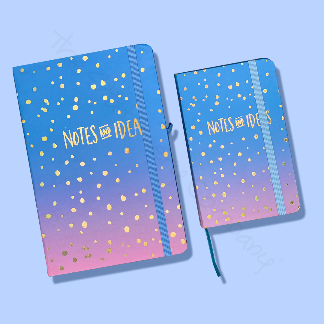 NOTES AND IDEAS GOLD FOIL JOURNAL NOTEBOOK
