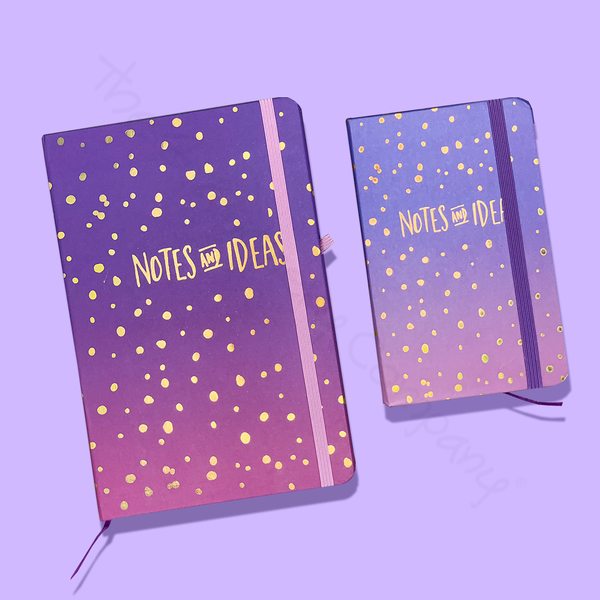 NOTES AND IDEAS GOLD FOIL JOURNAL NOTEBOOK