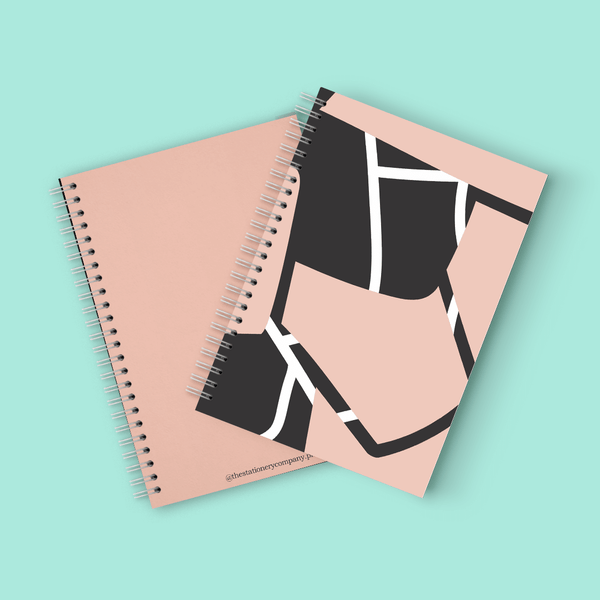 Black Marble Design Spiral Notebook