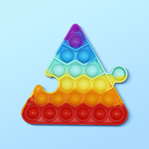 Pop It Fidget Rainbow Pizza Puzzle Toy