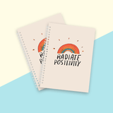 Radiate Positivity Cover Spiral Notebook