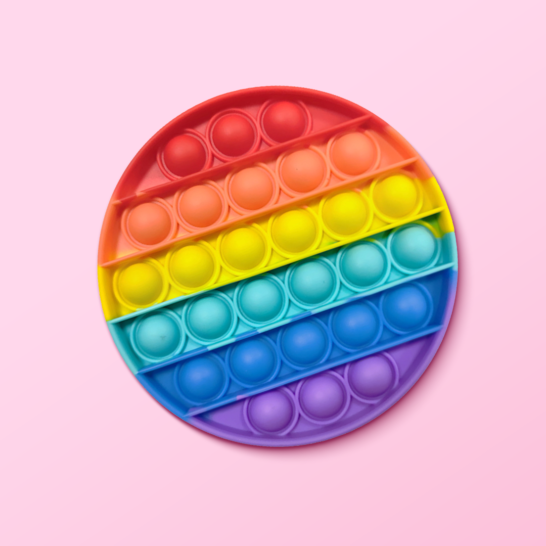 Pop It Fidget Rainbow Round Toy