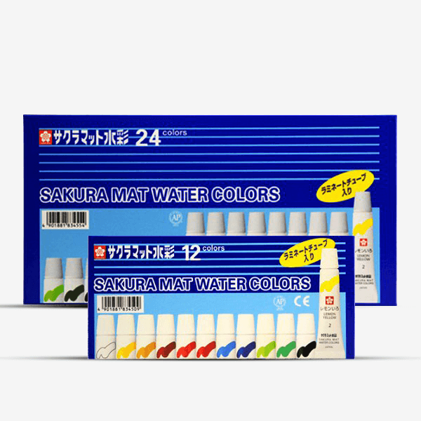 Sakura Mat Watercolor Pack of 12-24 5ml Tube